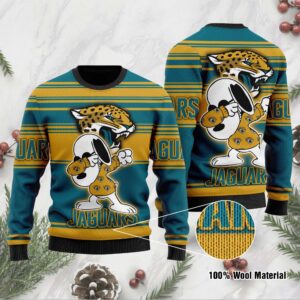 Jacksonville Jaguars D Full Printed Sweater Shirt For Football Fan NFL Jersey Ugly Christmas Sweater