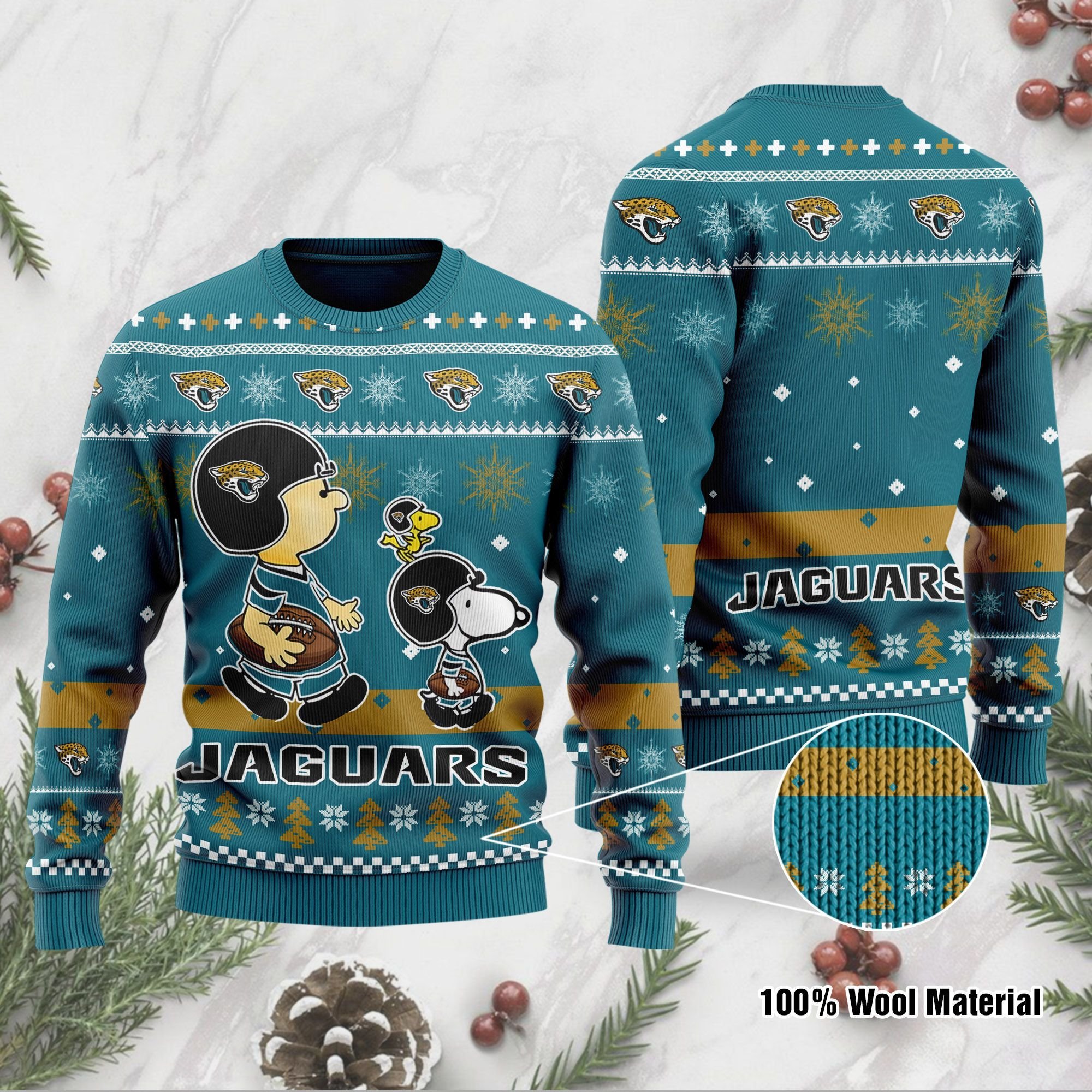 Jacksonville Jaguars Funny Charlie Brown Peanuts Snoopy Ugly Christmas Sweater Jacksonville Jaguars Funny Charlie Brown Peanuts Snoopy Ugly Christmas Sweater