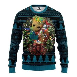 Jacksonville Jaguars Groot Hug Ugly Christmas Sweater
