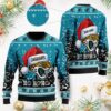 Jacksonville Jaguars Symbol Wearing Santa Claus Hat Ho Ho Ho Personalized Ugly Christmas Sweater