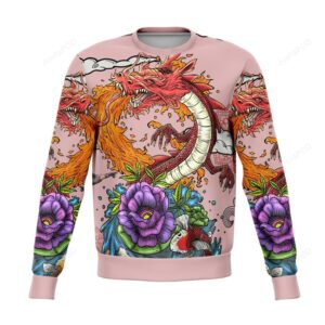 Japanese Dragon Tattoo Style Ugly Christmas Sweater