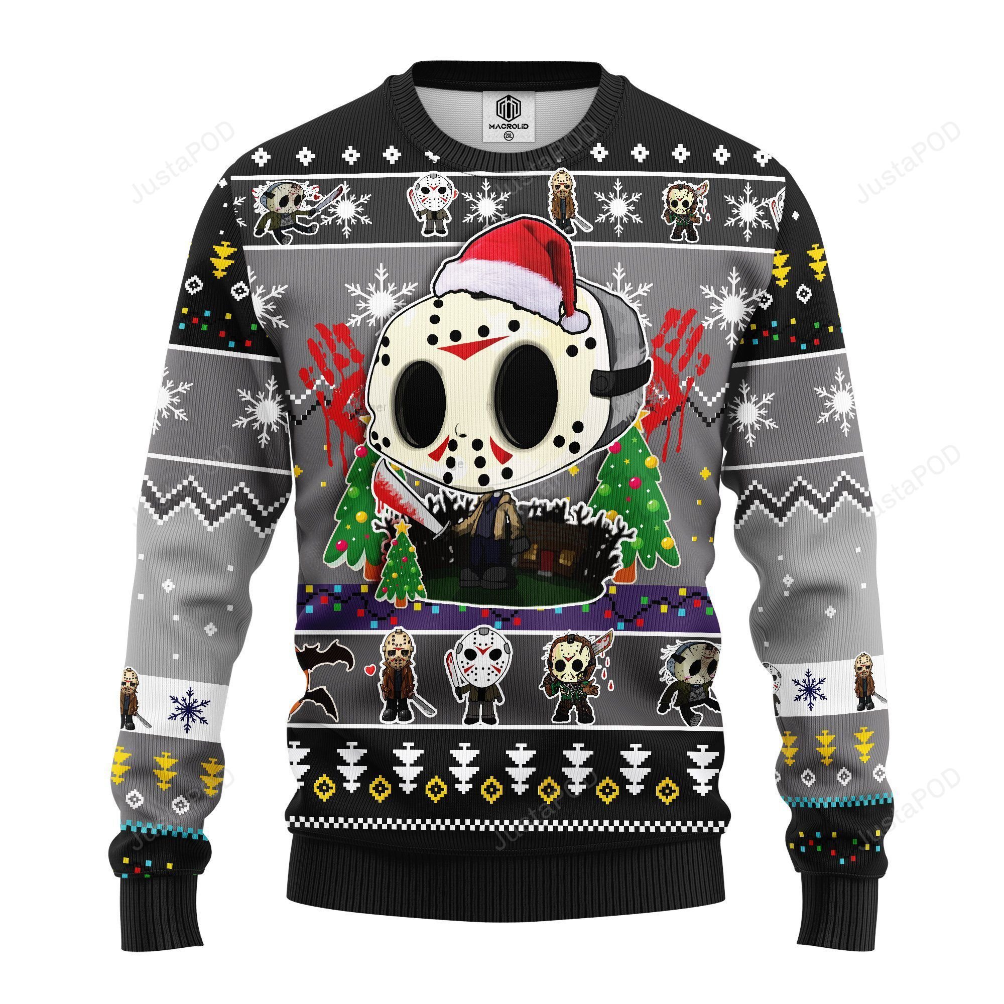 Jason Voorhees Chibi Ugly Christmas Sweater Jason Voorhees Chibi Ugly Christmas Sweater