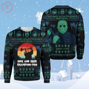 Jason Voorhees Hide And Seek Champion 1980 For Unisex Ugly Christmas Sweater