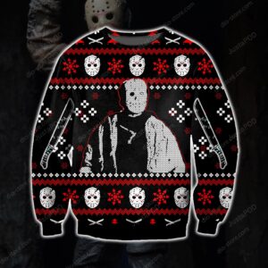 Jason Voorhees Knitting Pattern Ugly Christmas Sweater