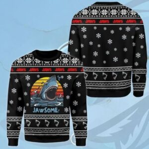 Jawsome Shark For Shark Lovers Ugly Christmas Sweater
