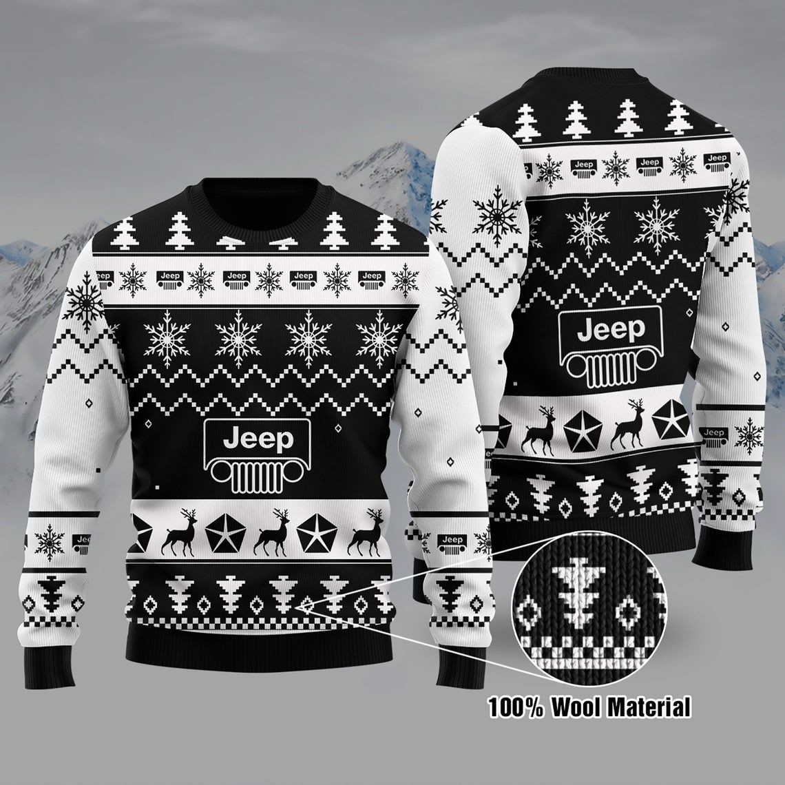 Jeep For Unisex Ugly Christmas Sweater Jeep For Unisex Ugly Christmas Sweater