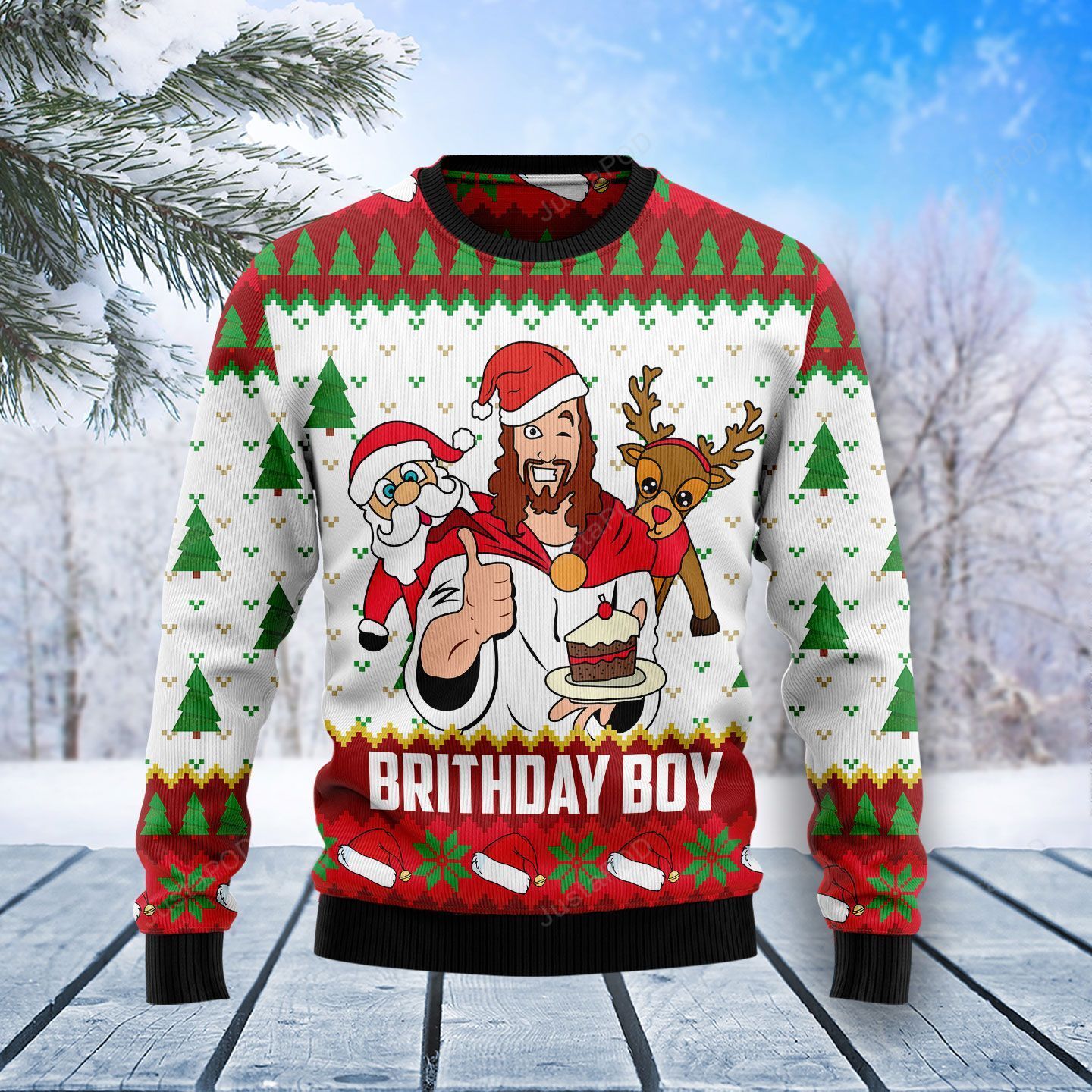 Jesus Birthday Boy Christmas Ugly Sweater Jesus Birthday Boy Christmas Ugly Sweater