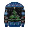 Jesus Christmas Tree Gold Cross Ugly Christmas Sweater