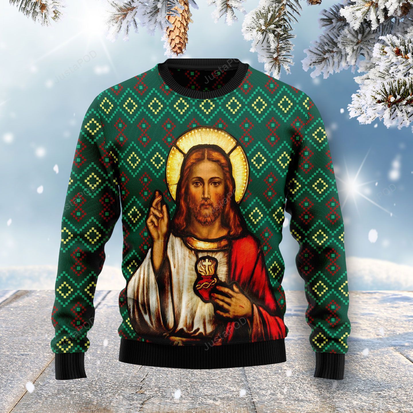 Jesus Christmas Ugly Sweater Jesus Christmas Ugly Sweater