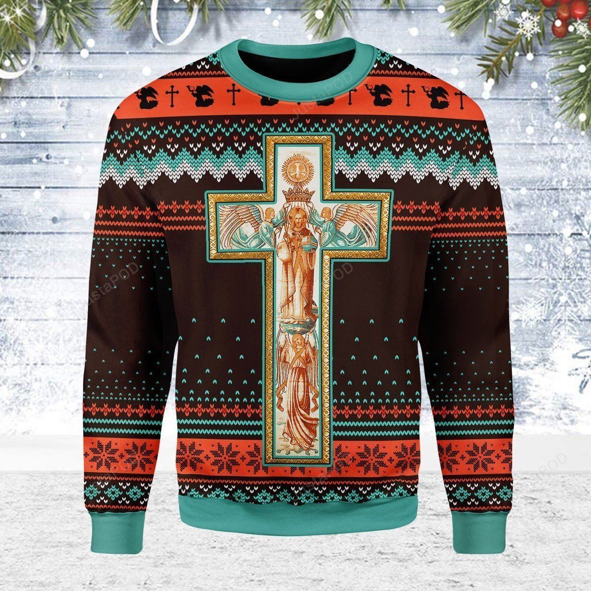 Jesus Cross Ugly Christmas Sweater Jesus Cross Ugly Christmas Sweater
