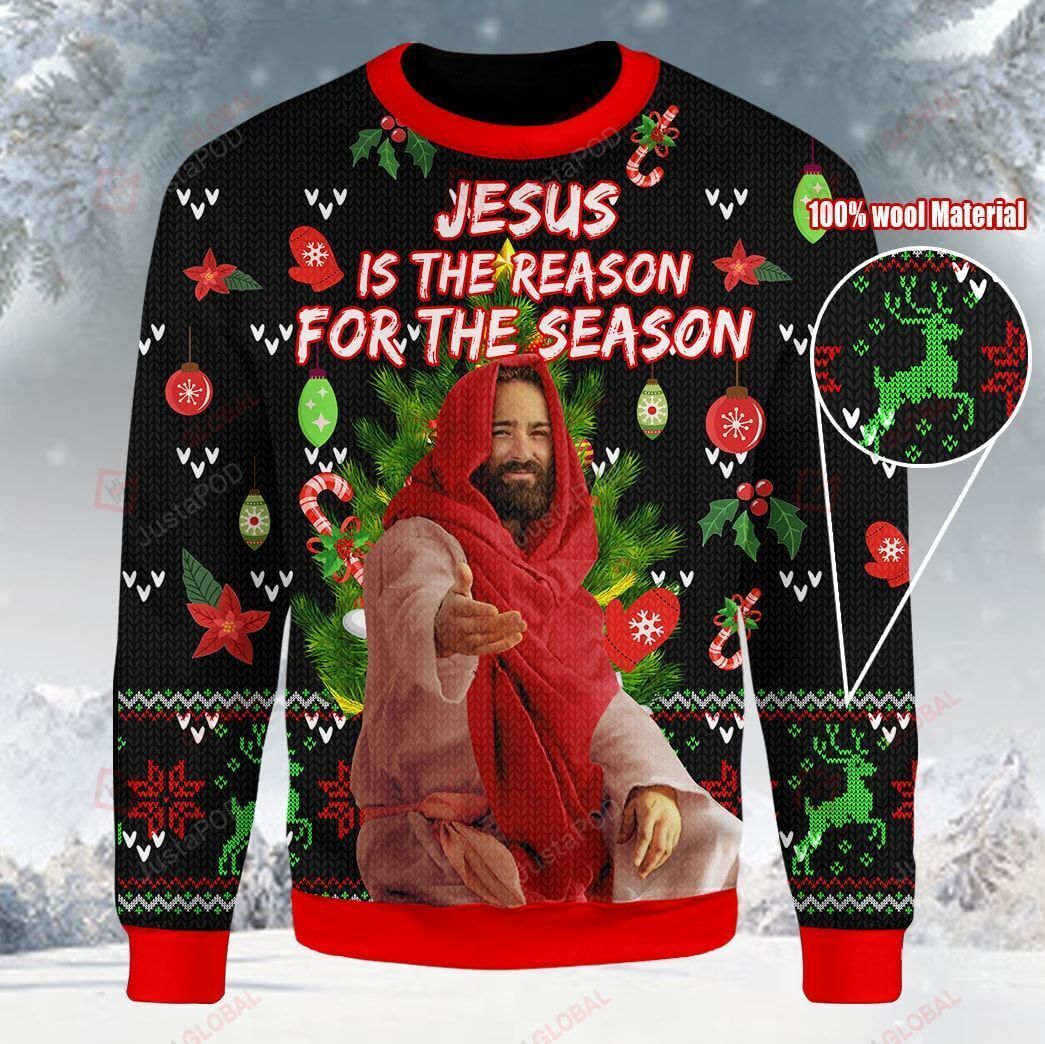 Jesus Is The Reason For The Season Christmas Ugly Christmas Sweater Jesus Is The Reason For The Season Christmas Ugly Christmas Sweater