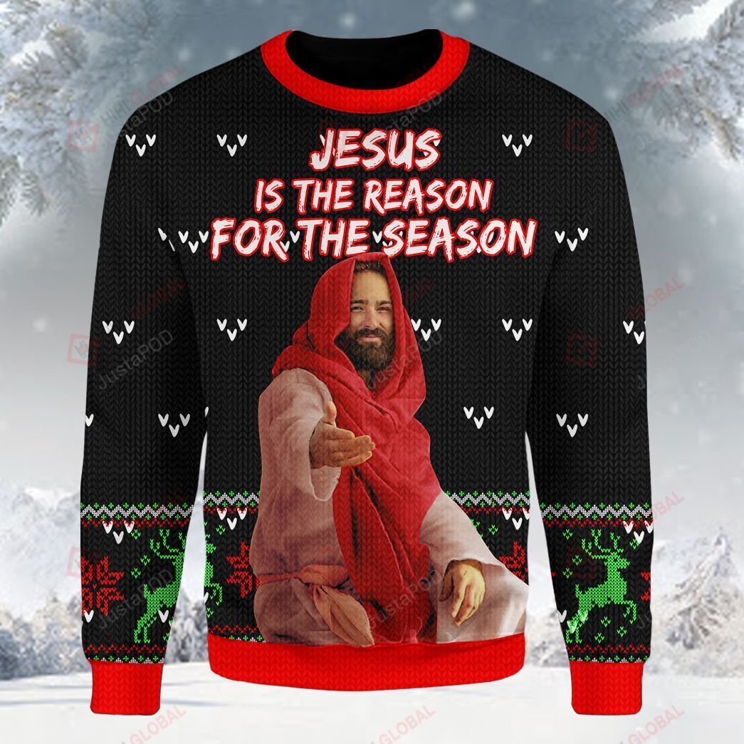 Jesus Is The Reason For The Season Ugly Christmas Sweater Jesus Is The Reason For The Season Ugly Christmas Sweater