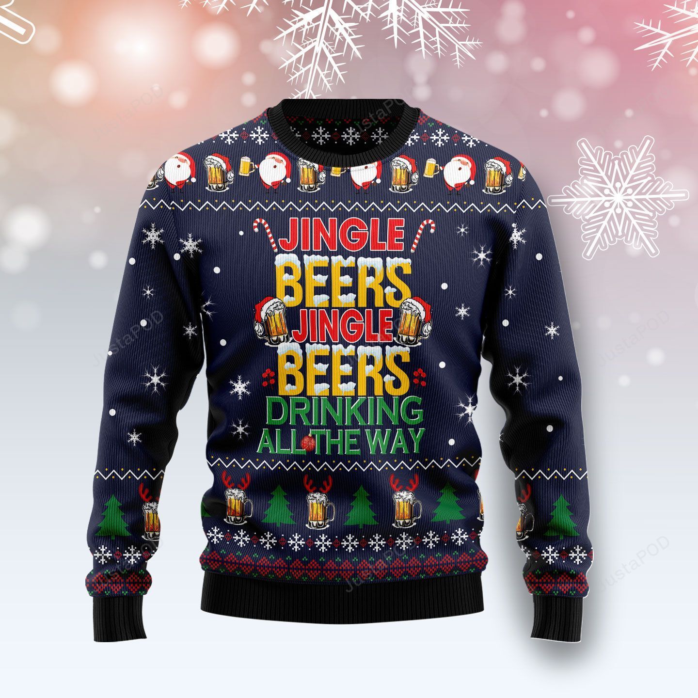 Jingle Beers Drinking All The Ways Christmas Ugly Sweater Jingle Beers Drinking All The Ways Christmas Ugly Sweater