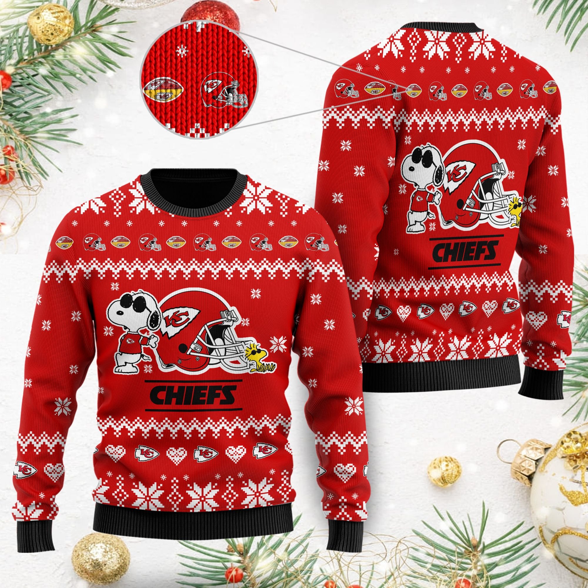 Kansas City Chiefs Cute The Snoopy Show Football Helmet 3D All Over Print Ugly Christmas Sweater Kansas City Chiefs Cute The Snoopy Show Football Helmet 3D All Over Print Ugly Christmas Sweater