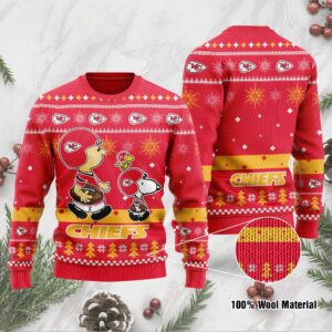 Kansas City Chiefs Funny Charlie Brown Peanuts Snoopy Ugly Christmas Sweater