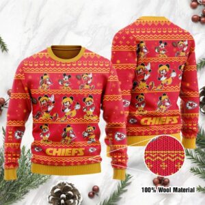 Kansas City Chiefs Mickey Mouse Ugly Christmas Sweater