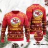 Kansas City Chiefs Santa Claus In The Moon Ugly Christmas Sweater