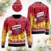 Kansas City Chiefs Symbol Wearing Santa Claus Hat Ho Ho Ho Personalized Ugly Christmas Sweater