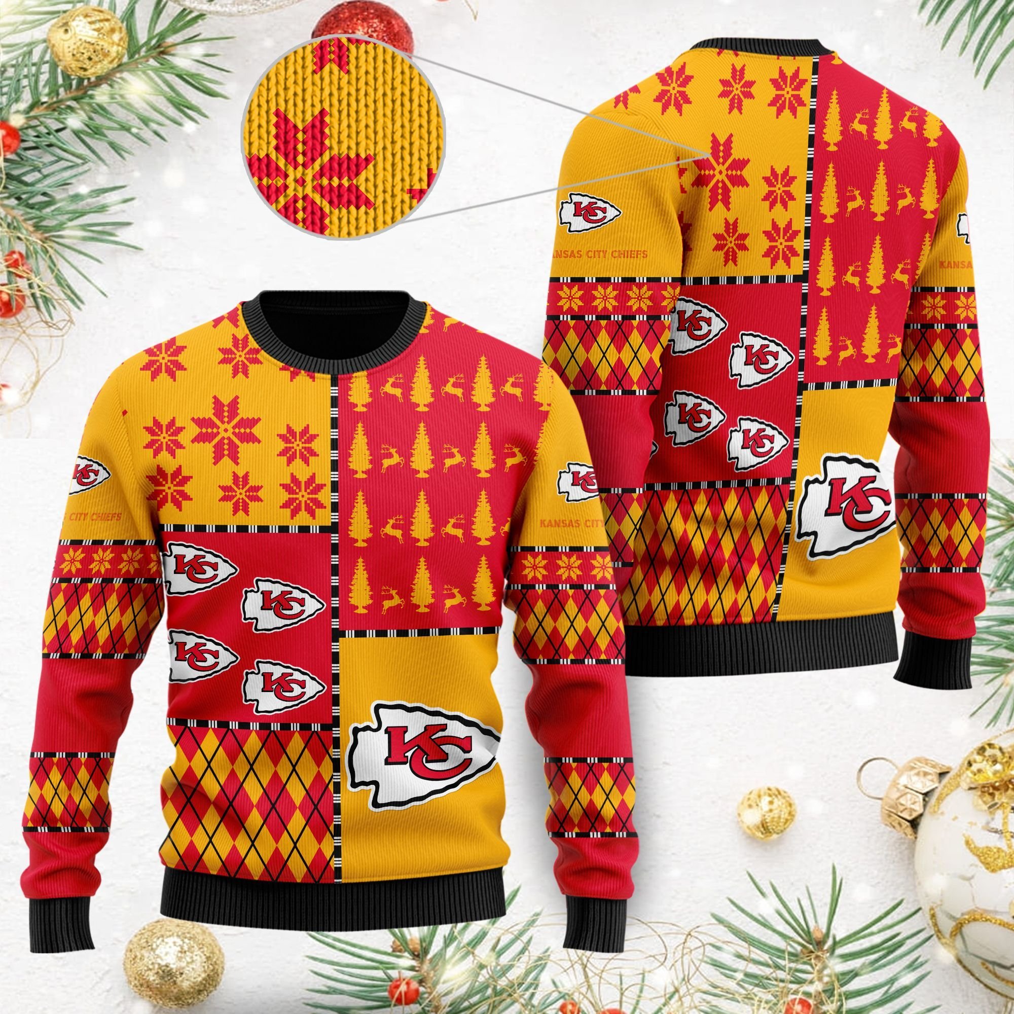 Kansas City Chiefs Ugly Christmas Sweaters Best Christmas Gift For Chiefs Fans Kansas City Chiefs Ugly Christmas Sweaters Best Christmas Gift For Chiefs Fans