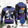 Kansas Jayhawks Snoopy Dabbing Ugly Christmas Sweater
