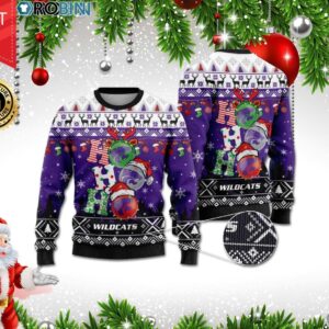 Kansas State Wildcats Ho Ho Ho 3D Print Christmas Wool Sweater