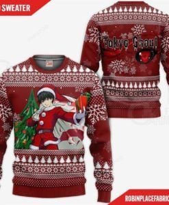 Ken Kaneki Santa Tokyo Ghoul Ugly Christmas Sweater