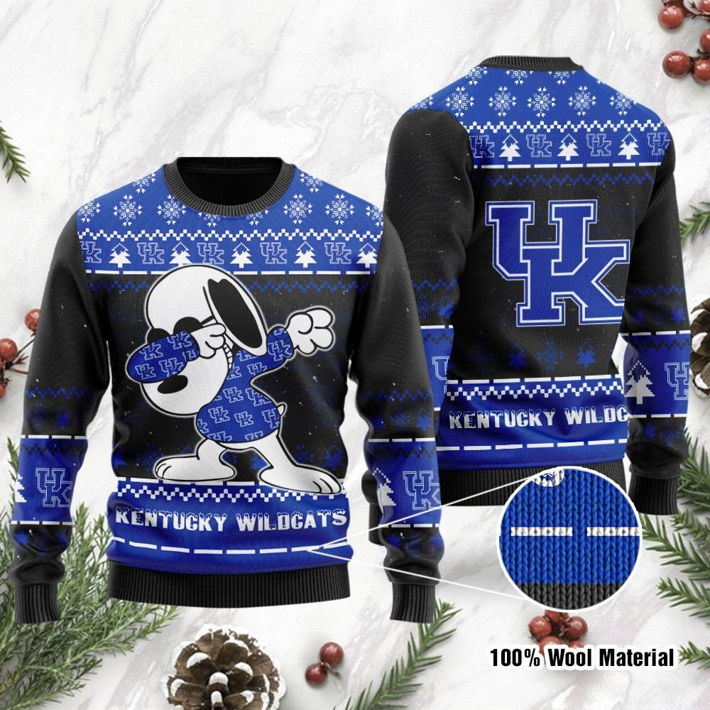 Kentucky Wildcats Snoopy Dabbing Holiday Party Ugly Christmas Sweater Kentucky Wildcats Snoopy Dabbing Holiday Party Ugly Christmas Sweater