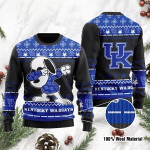 Kentucky Wildcats Snoopy Dabbing Ugly Christmas Sweater