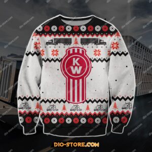 Kenworth trucks knitting pattern 3d print ugly christmas sweater