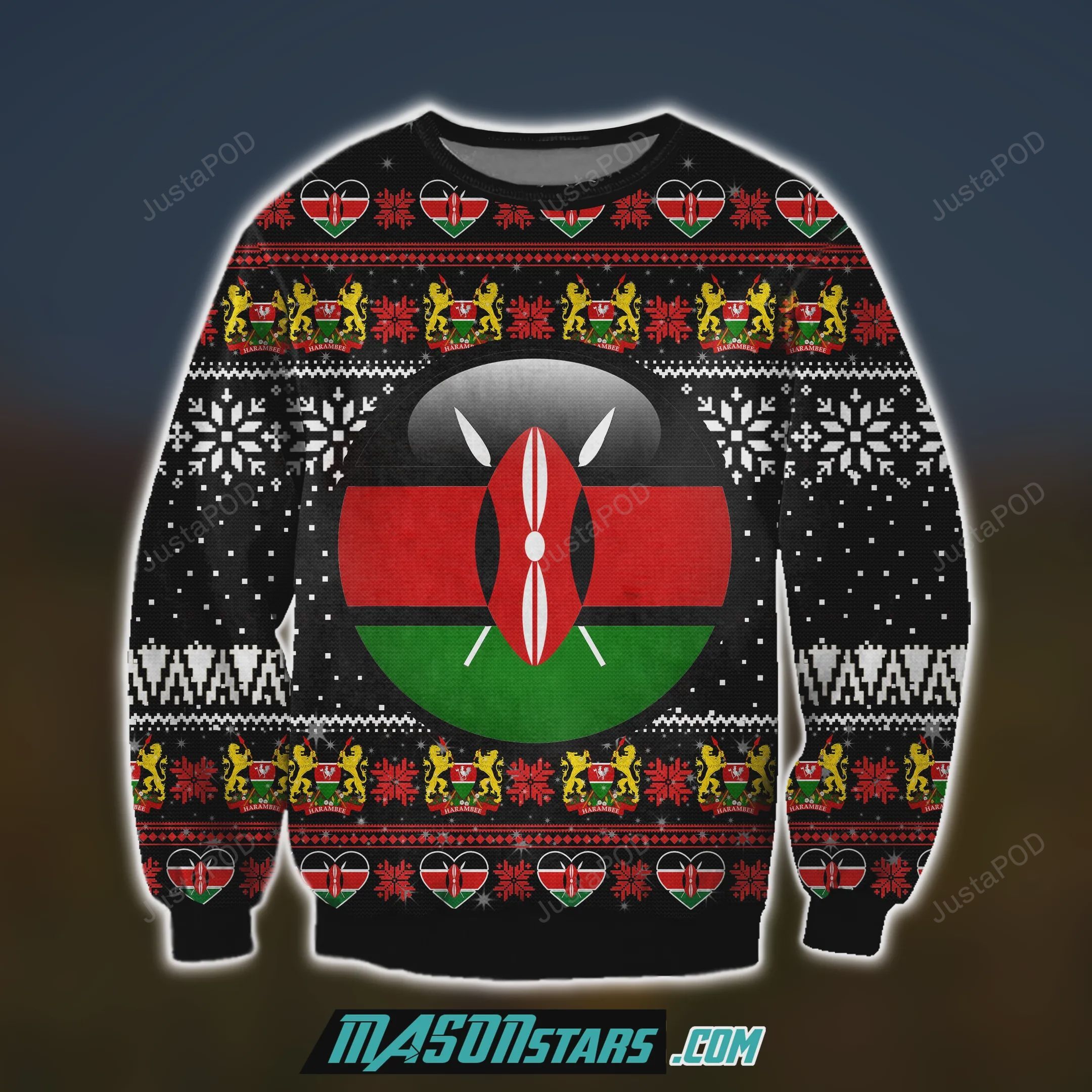 Kenya 3D Print Knitting Pattern Ugly Christmas Sweater Kenya 3D Print Knitting Pattern Ugly Christmas Sweater