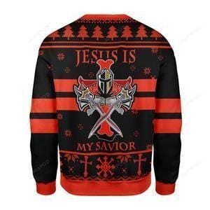Knight Templar Jesus Is My Savior Ugly Christmas Sweater