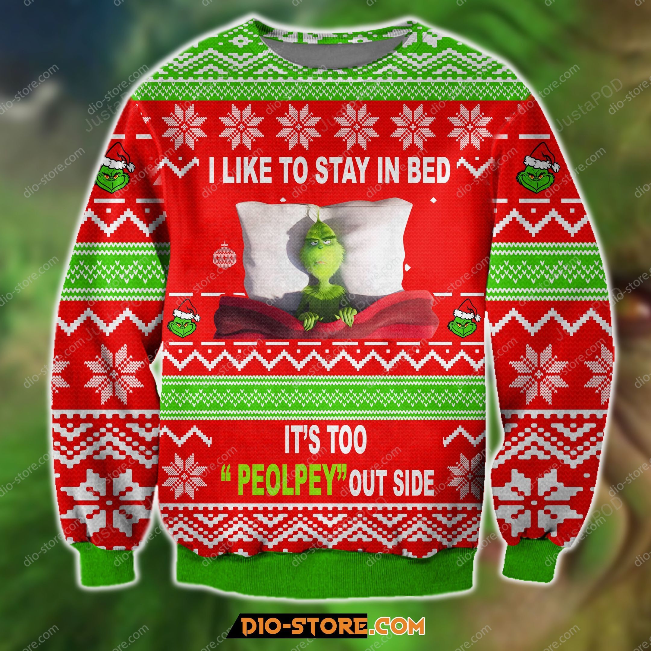 Knitting Pattern The Grinch I Like To Stay In Bed For Grinch Lovers Ugly Christmas Sweater Knitting Pattern The Grinch I Like To Stay In Bed For Grinch Lovers Ugly Christmas Sweater