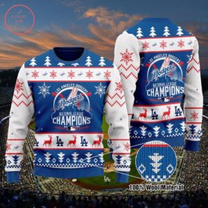 La Dodgers World Champions Ugly Christmas Sweater