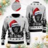 Las Vegas Raiders Symbol Wearing Santa Claus Hat Ho Ho Ho Custom Personalized Ugly Christmas Sweater