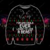 Learn To Love A Beast Knitting Pattern For Unisex Ugly Christmas Sweater