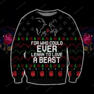 Learn To Love A Beast Knitting Pattern For Unisex Ugly Christmas Sweater