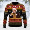 Leo Laughing Meme Drinking Bear Ugly Christmas Sweater