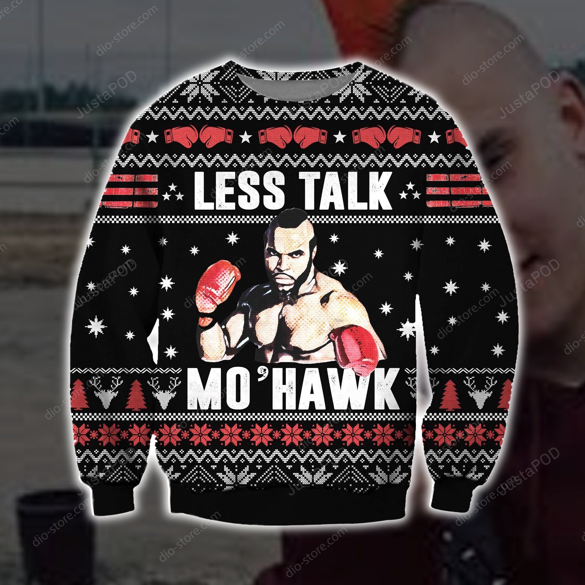 Less Talk More Mohawk Knitting Pattern For Unisex Ugly Christmas Sweater Less Talk More Mohawk Knitting Pattern For Unisex Ugly Christmas Sweater
