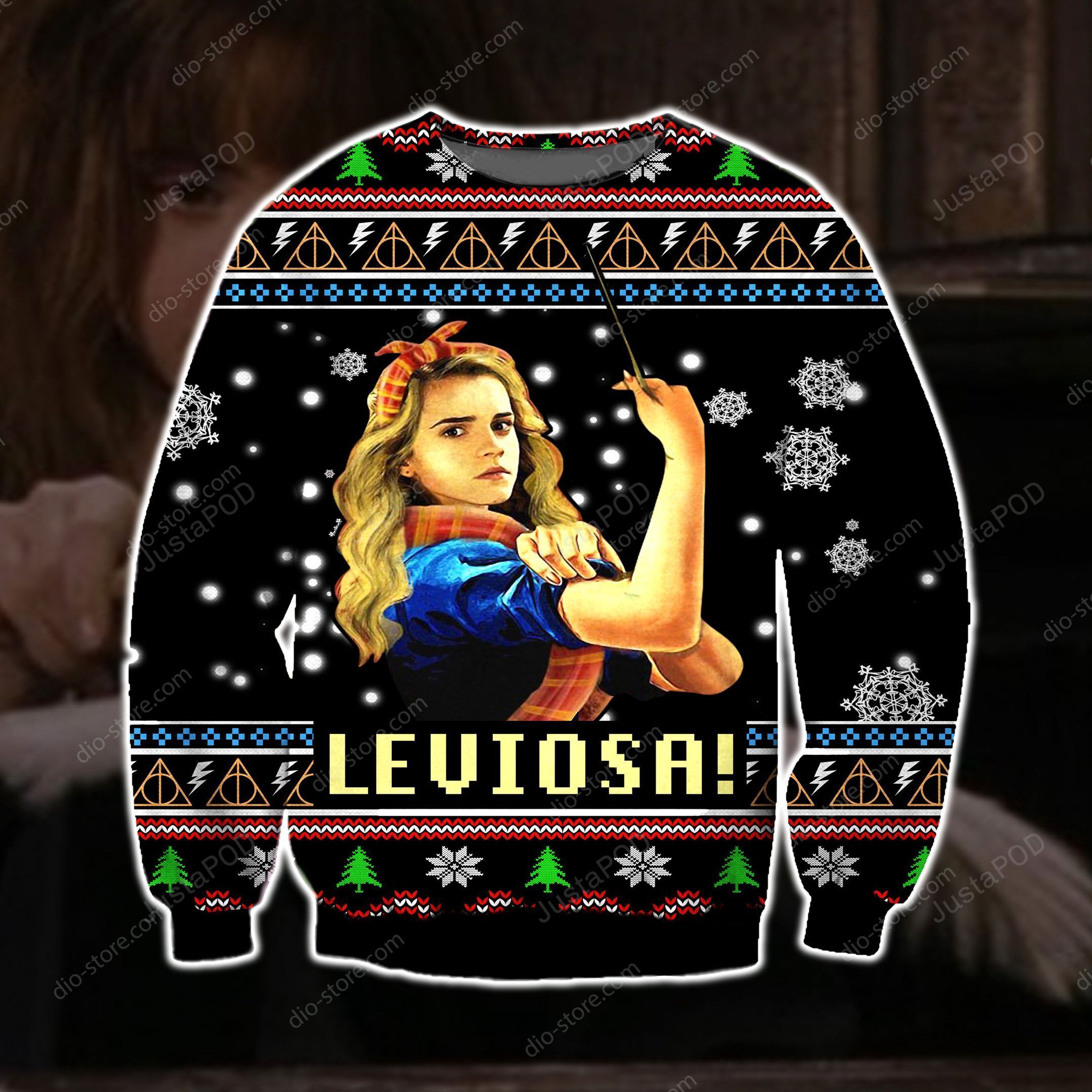 Leviosa Harry Potter Ugly Christmas Sweater Leviosa Harry Potter Ugly Christmas Sweater