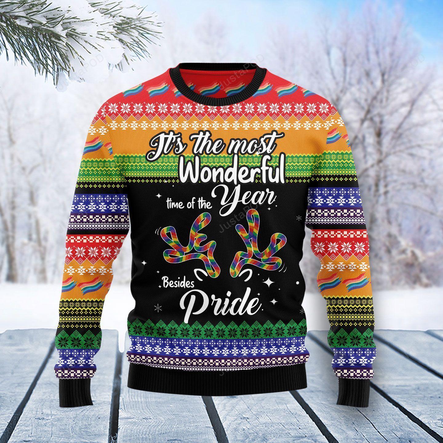 LGBT Beside Pride Ugly Christmas Sweater LGBT Beside Pride Ugly Christmas Sweater