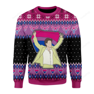 LGBT Bisexual Flag Ugly Christmas Sweater
