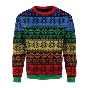 LGBT Flag For Unisex Ugly Christmas Sweater