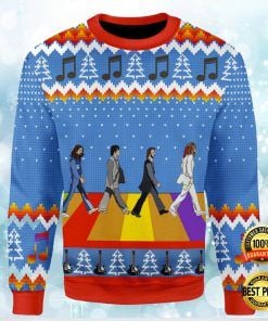Lgbt The Beatles Abbey Road Ugly Christmas Sweater