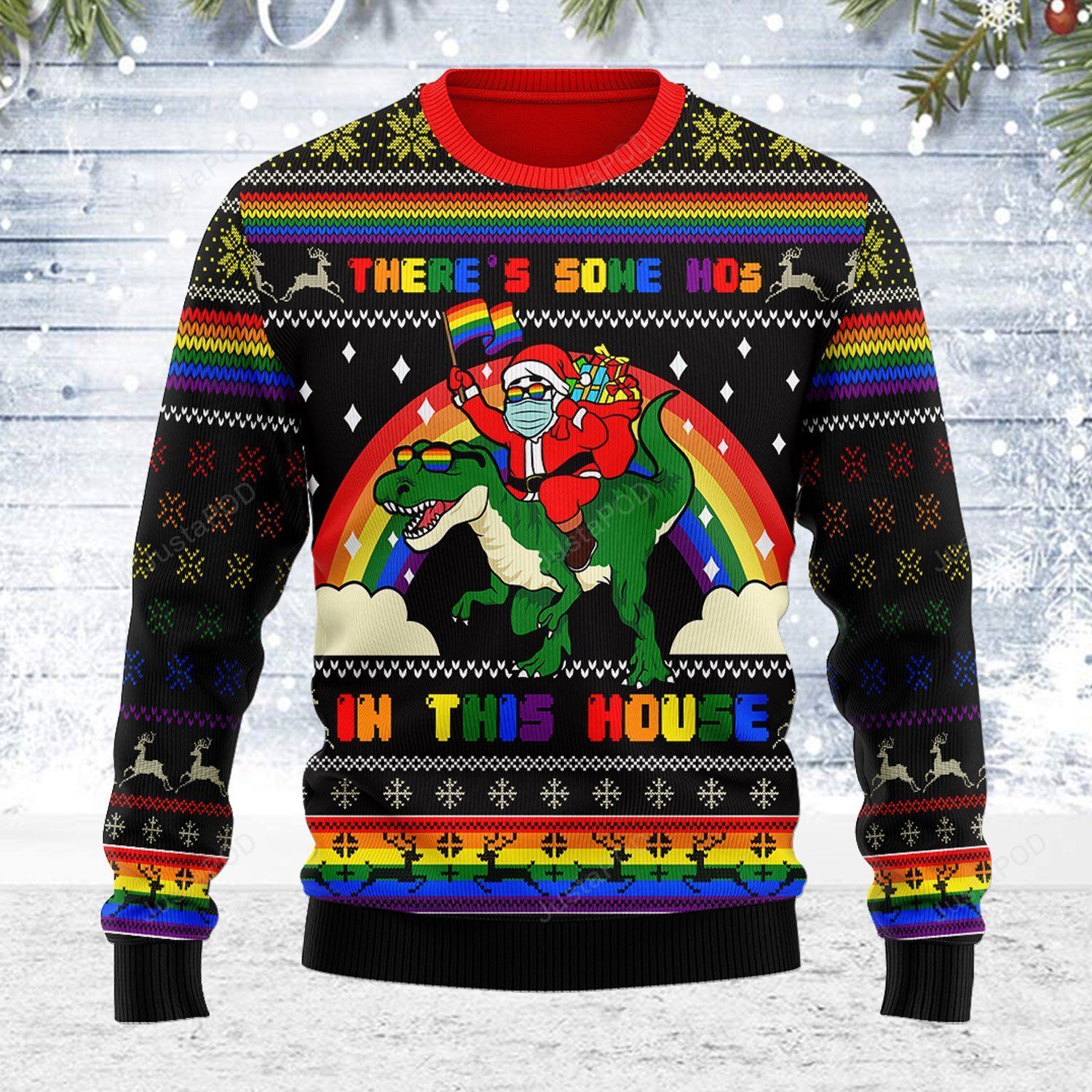 LGBT There’s Some Hos In This House Ugly Christmas Sweater LGBT There’s Some Hos In This House Ugly Christmas Sweater