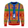 LGBT With Tie And Suspenders Ugly Christmas Sweater