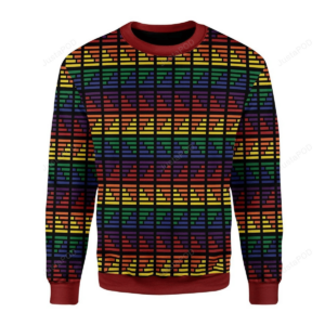 LGBTQ+ Flag Stripes Ugly Christmas Sweater