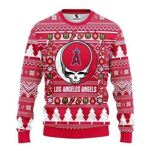 Los Angeles Angels Grateful Dead For Unisex Ugly Christmas Sweater Los Angeles Angels Grateful Dead For Unisex Ugly Christmas Sweater