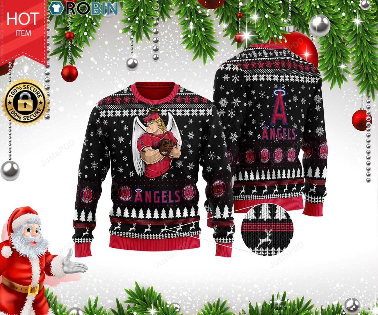 Los Angeles Angels Ugly Christmas Sweater Los Angeles Angels Ugly Christmas Sweater