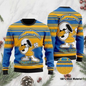 Los Angeles Chargers D Full Printed Sweater Shirt For Football Fan NFL Jersey Ugly Christmas Sweater