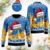 Los Angeles Chargers Symbol Wearing Santa Claus Hat Ho Ho Ho Ugly Christmas Sweater